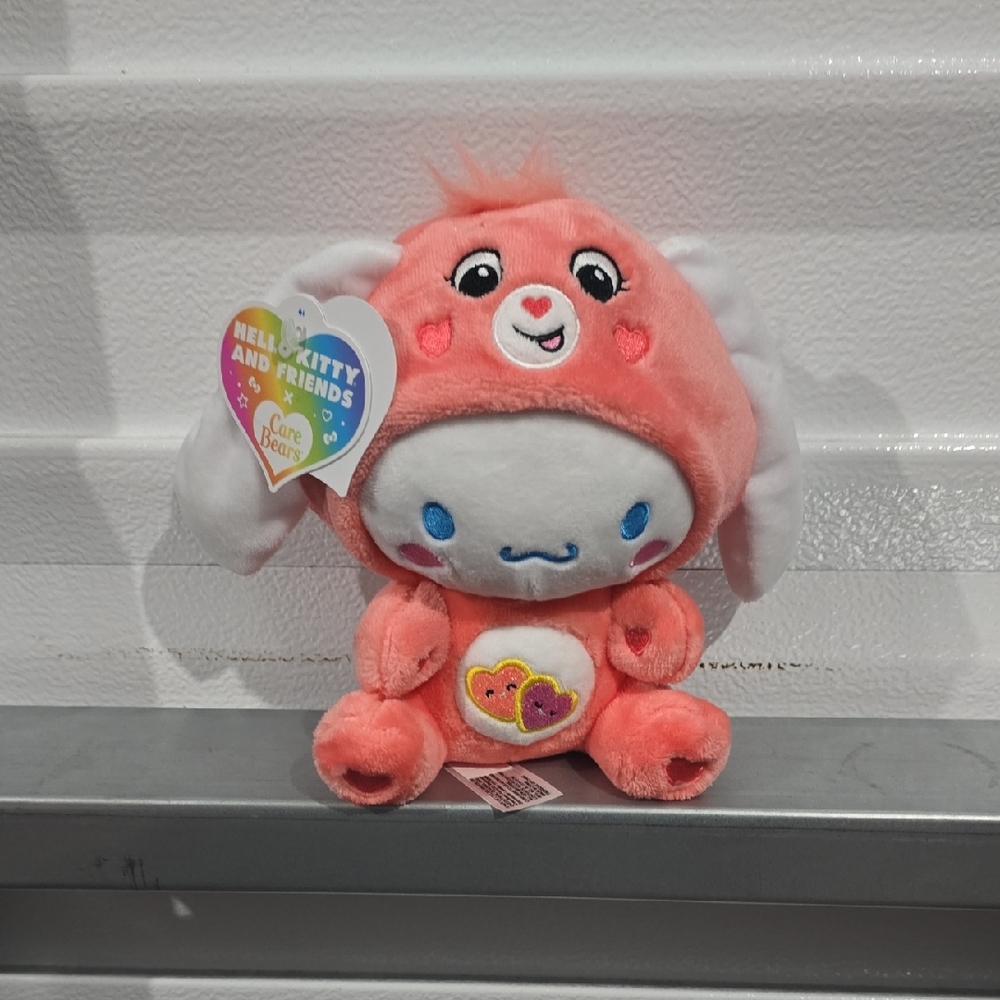 Hello Kitty Cinnamoroll‎ Care Bears Plush Toy - Pink and White 9 Inch NWT